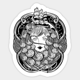 B&W Aileen Ocean Sticker